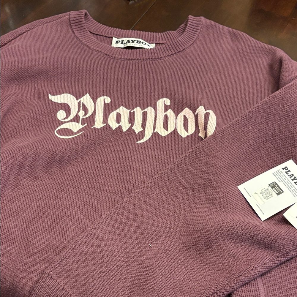 PLAYBOY Men's Mauve Crewneck Sweater PacSun